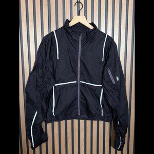 Free People Jacket Large Womens Black White Great Escape Windbreaker Lightweight
